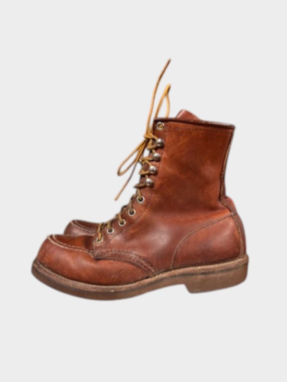 Vintage Red Wing Boots Women's 8 1980s Brown Leather Moccasin Toe Moc-Toe